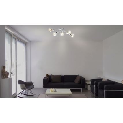 GLOBO 54921-5 - Lustre plafonnier LOTHAR 5xE14/40W/230V