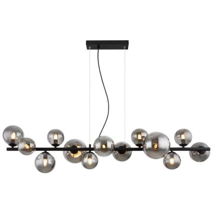 Globo - Suspension filaire LED 13xG9/3,5W/230V fumé/noir