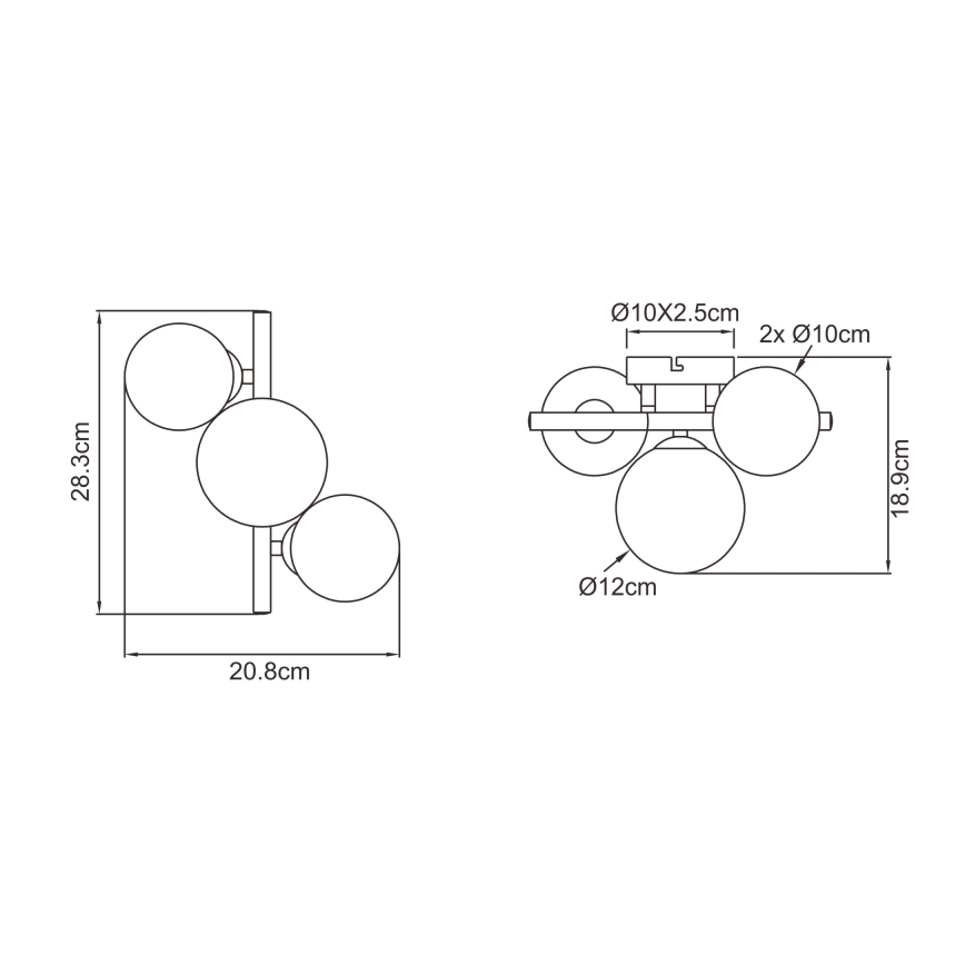 Globo - Plafonnier LED RIHA 3xG9/3,5W/230V