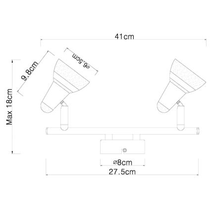 Globo - Spot LED 2xLED/4W/230V chrome brillant