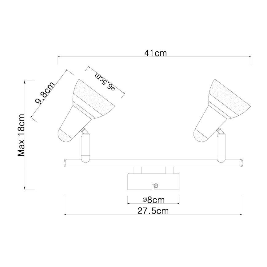 Globo - Spot LED 2xLED/4W/230V chrome brillant