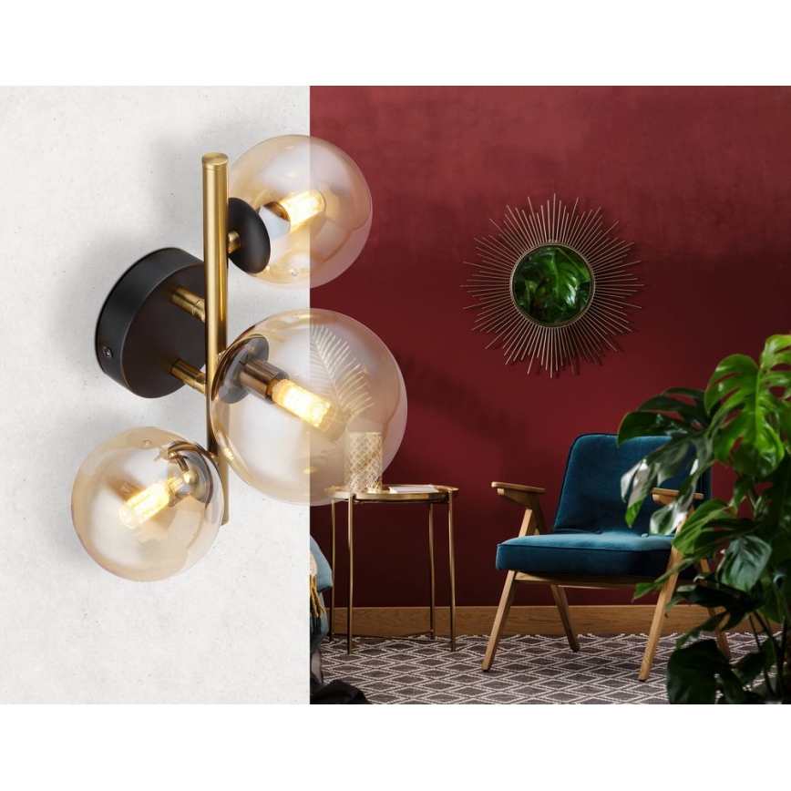 Globo - Plafonnier LED RIHA 3xG9/3,5W/230V laiton