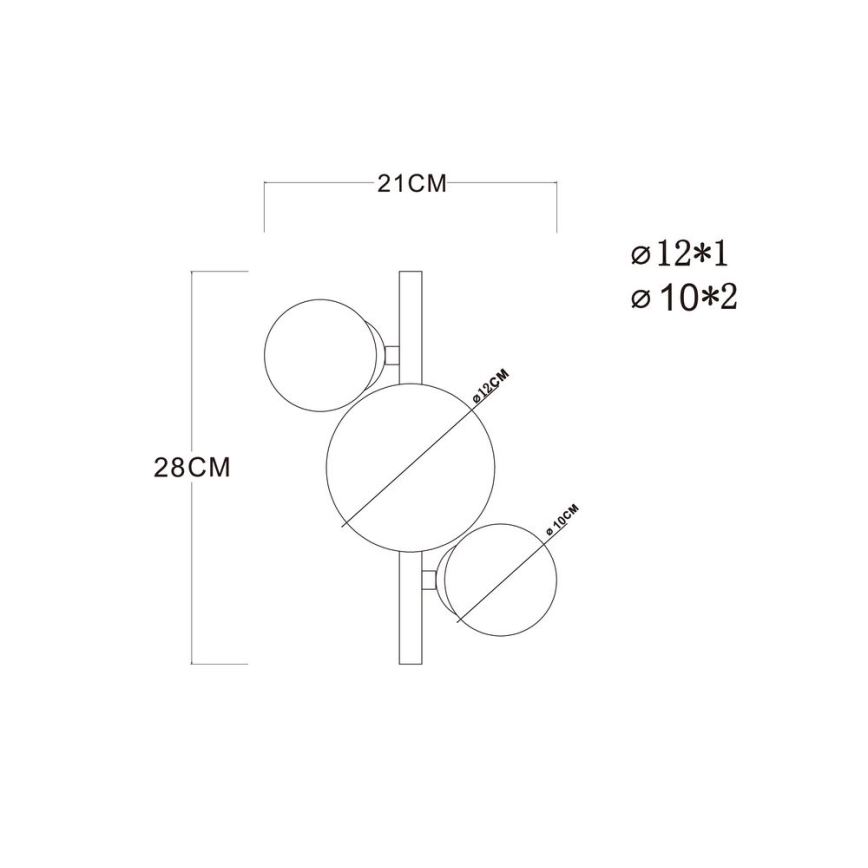 Globo - Plafonnier LED RIHA 3xG9/3,5W/230V laiton