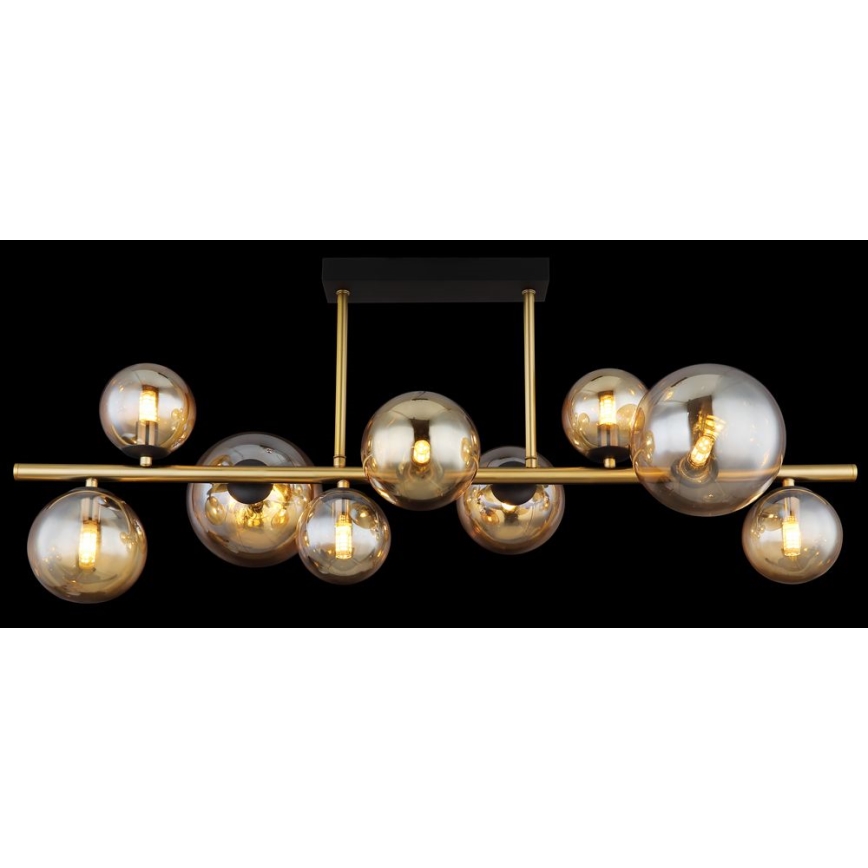 Globo - Suspension-barre LED 9xG9/3W/230V laiton
