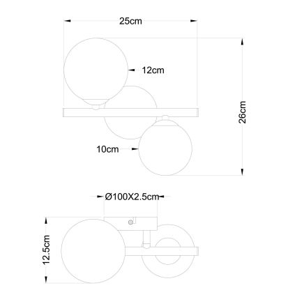 Globo - Plafonnier LED 2xG9/3W/230V chrome