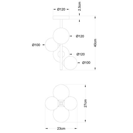 Globo - Suspension-barre LED 4xG9/3W/230V chrome mat