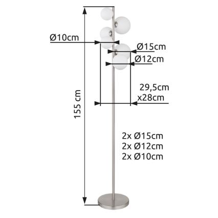 Globo - Suspension filaire LED 6xG9/3,5W/230V blanc