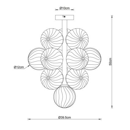 Globo - Lustre sur tige 13xG9/4W/230V