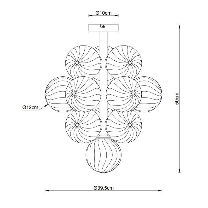 Globo - Lustre sur tige 13xG9/4W/230V