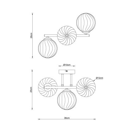 Globo - Applique murale 3xG9/4W/230V