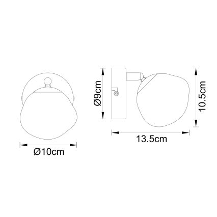 Globo - Applique murale 1xG9/5W/230V
