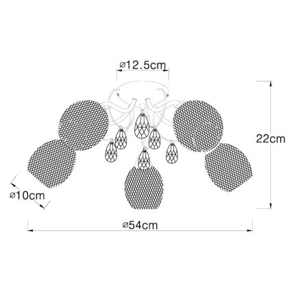 Globo - Plafonnier 5xE14/40W/230V