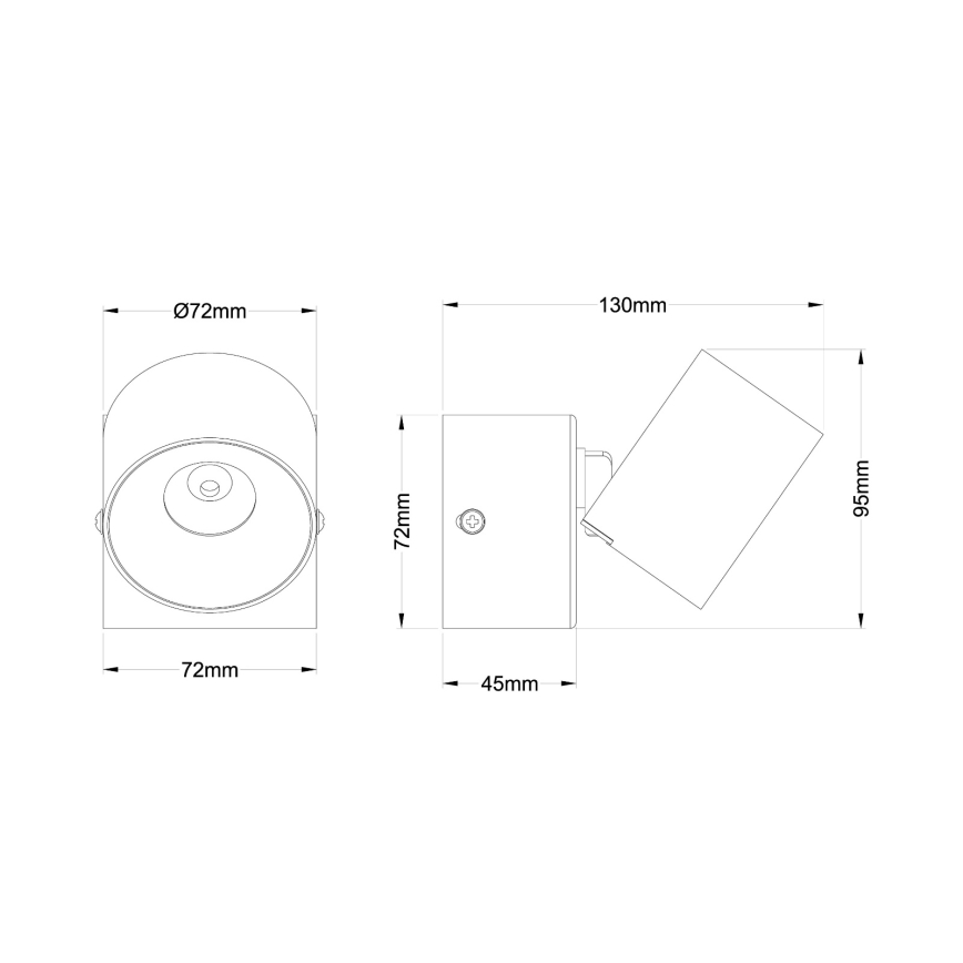 Globo - Spot mural LED/6W/230V