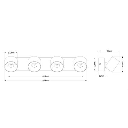 Globo - Spot LED 4xLED/6W/230V