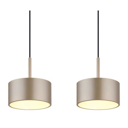 Globo - Suspension LED sur câble, 40 W, 230 V, 3000 K, laiton