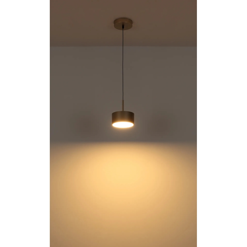 Globo - Suspension LED sur câble, 12 W, 230 V, 3000 K, Ø 15 cm, laiton