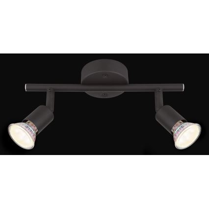Globo - Spot LED 2xGU10/3W/230V noir