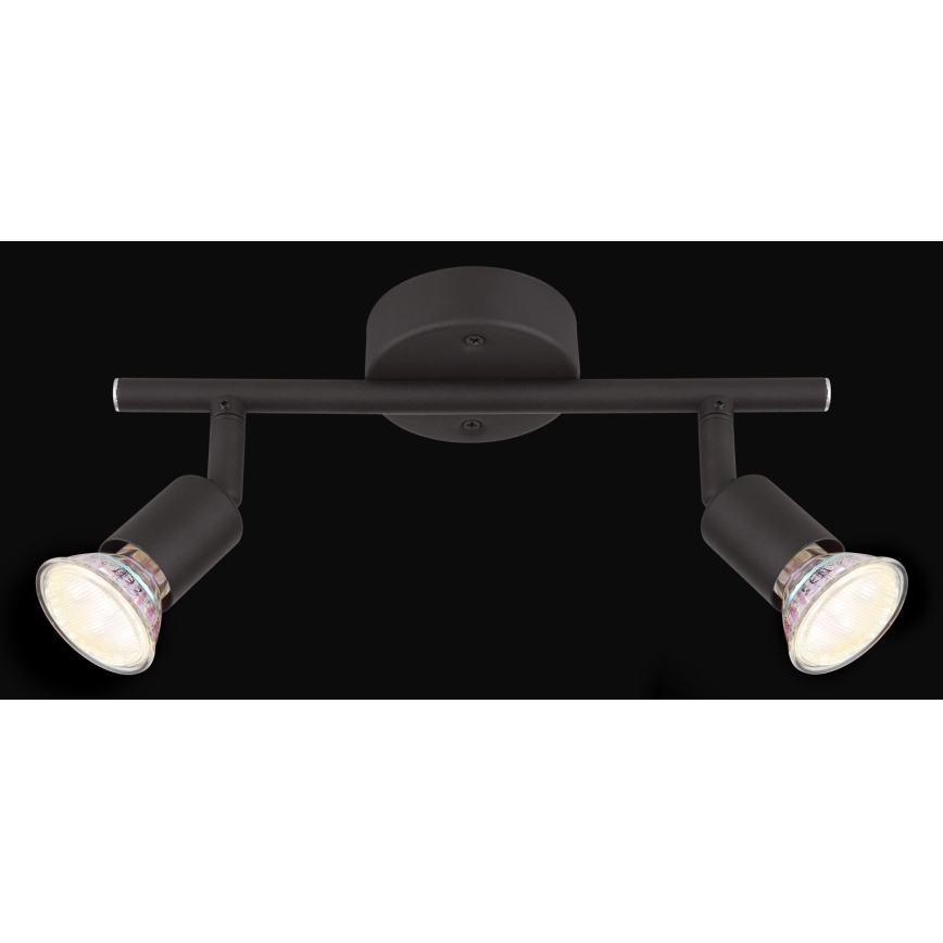Globo - Spot LED 2xGU10/3W/230V noir