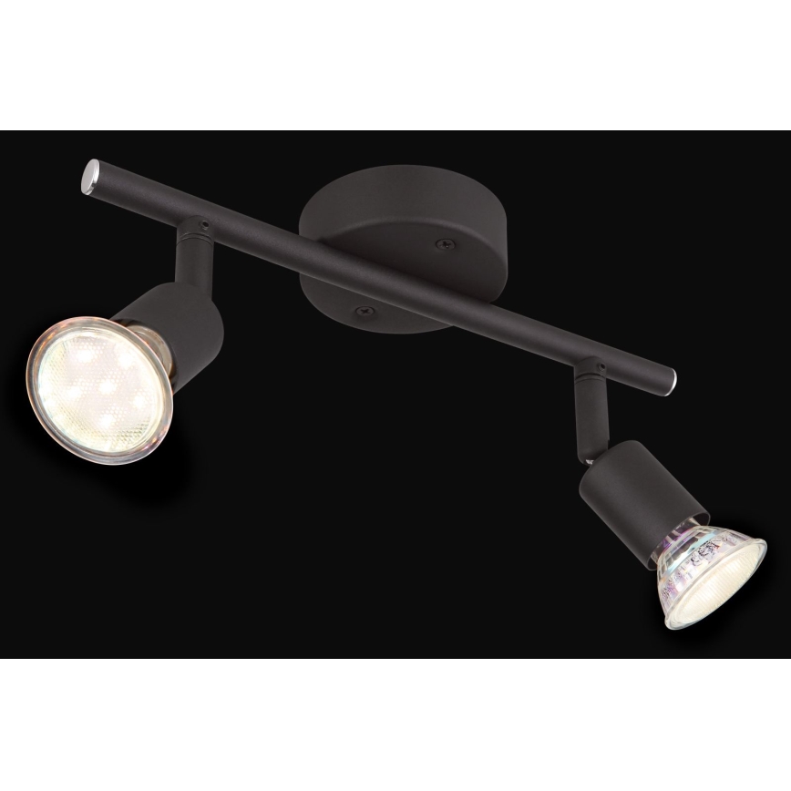Globo - Spot LED 2xGU10/3W/230V noir