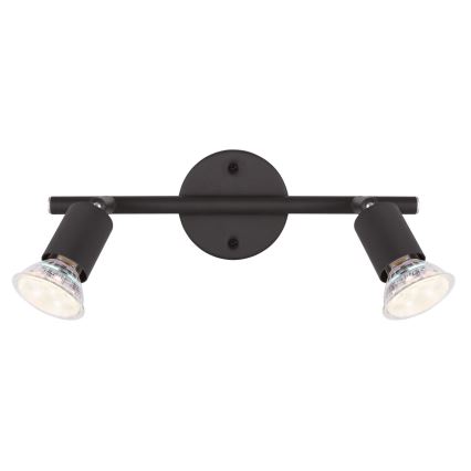 Globo - Spot LED 2xGU10/3W/230V noir
