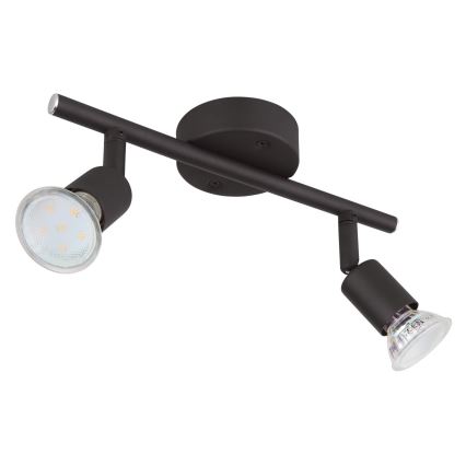 Globo - Spot LED 2xGU10/3W/230V noir