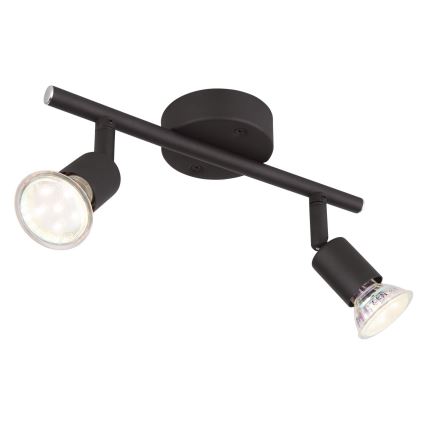 Globo - Spot LED 2xGU10/3W/230V noir