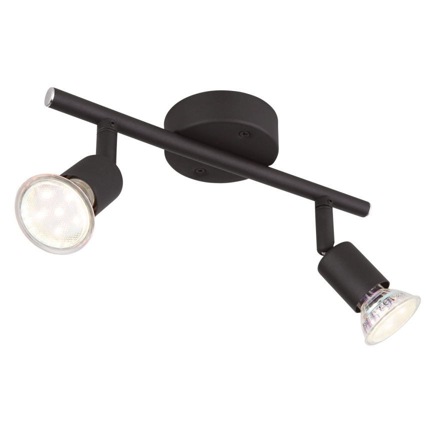 Globo - Spot LED 2xGU10/3W/230V noir