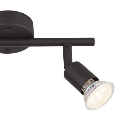 Globo - Spot LED 2xGU10/3W/230V noir