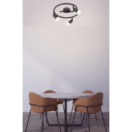 Globo - Spot LED 3xGU10/3W/230V noir