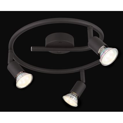 Globo - Spot LED 3xGU10/3W/230V noir