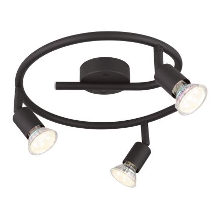Globo - Spot LED 3xGU10/3W/230V noir