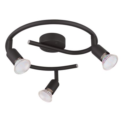 Globo - Spot LED 3xGU10/3W/230V noir