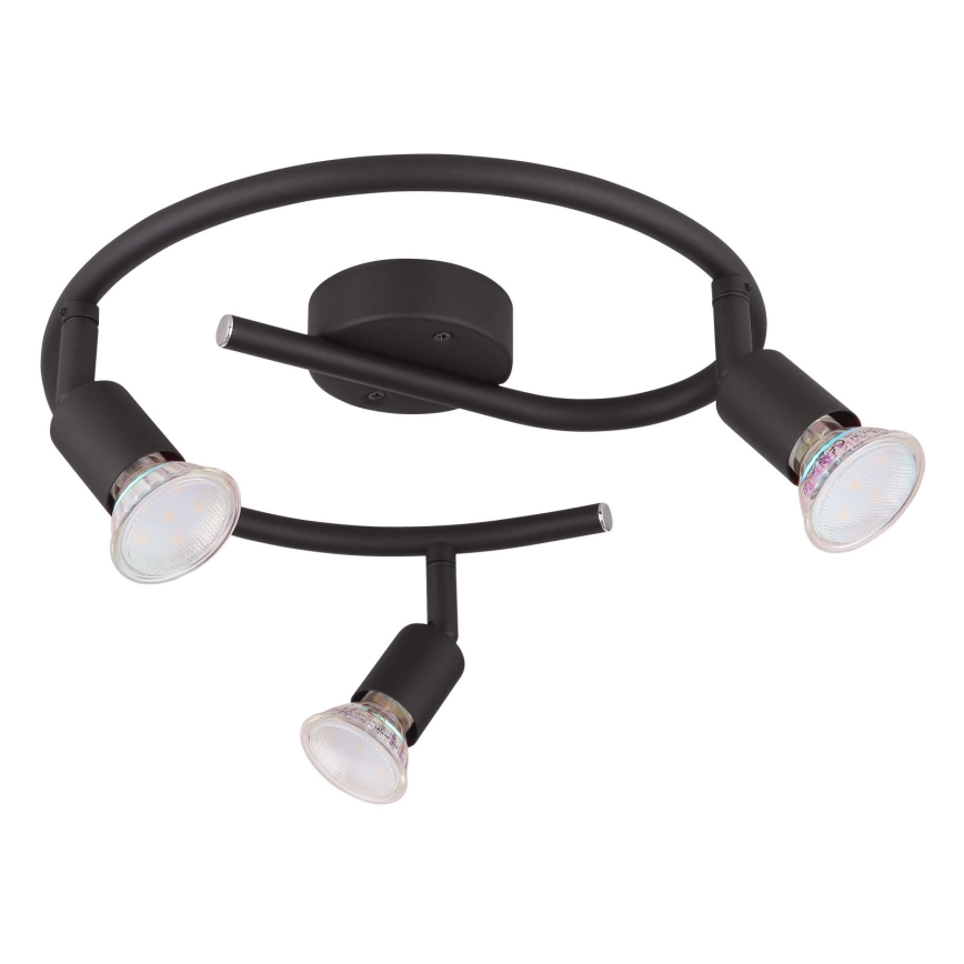 Globo - Spot LED 3xGU10/3W/230V noir