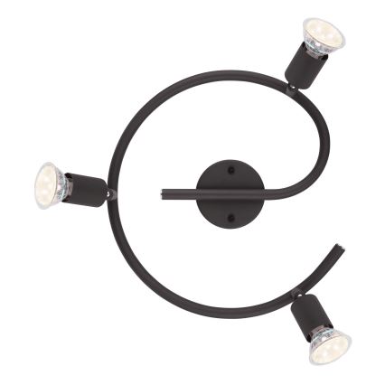 Globo - Spot LED 3xGU10/3W/230V noir