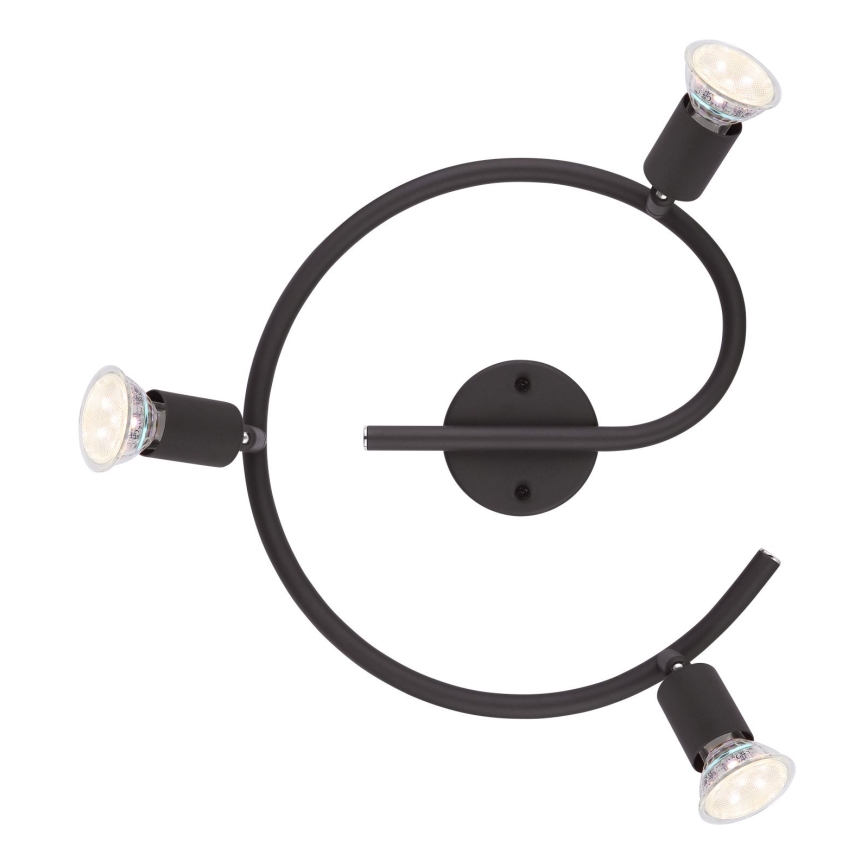 Globo - Spot LED 3xGU10/3W/230V noir