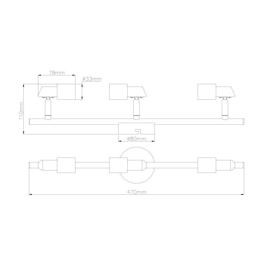 Globo - Spot LED 3xGU10/3W/230V