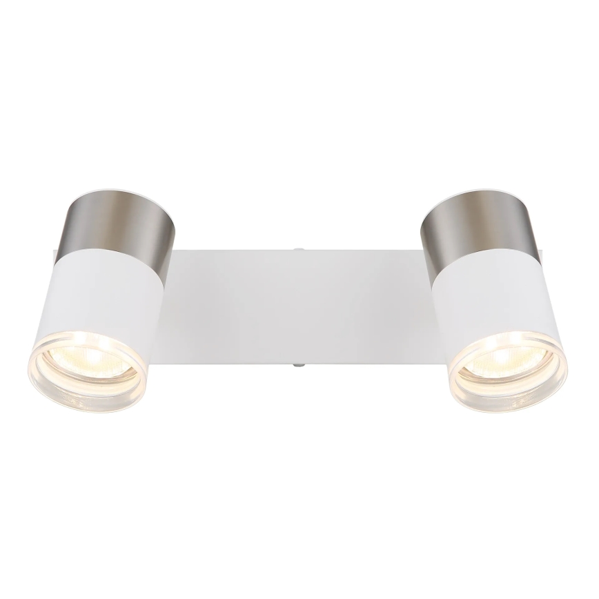 Globo - Spot 2xGU10/25W/230V blanc/chrome mat