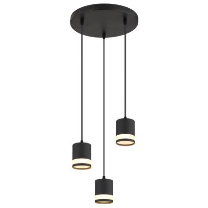 Globo - Suspension filaire LED 3xGX53/7W/230V 3000K noir