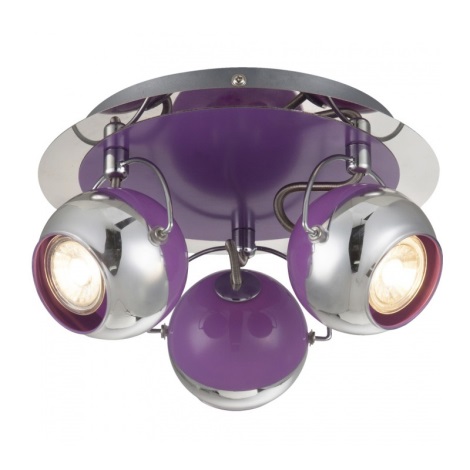 Globo 57887-3 - Spot LED SPLASH 3xGU10/5W/230V violet