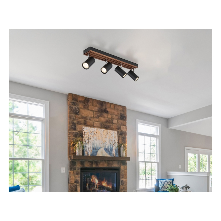 Globo - Spot 4xGU10/25W/230V noir