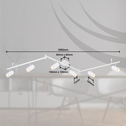 Globo - Spot 6xGU10/35W/230V blanc