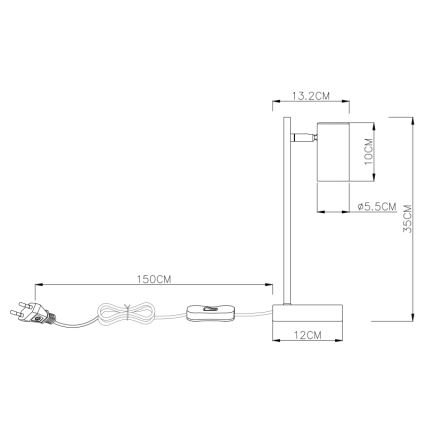 Globo - Lampe de table 1xGU10/5W/230V grise/marron