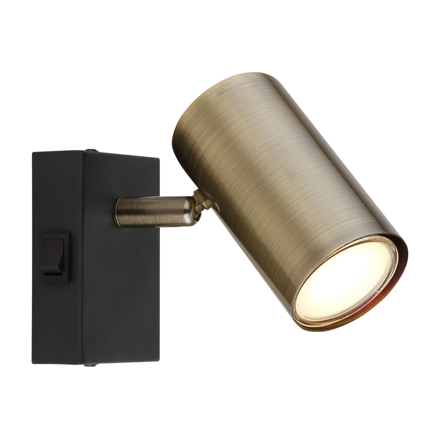 Globo - Spot mural 1xGU10/25W/230V noir/laiton