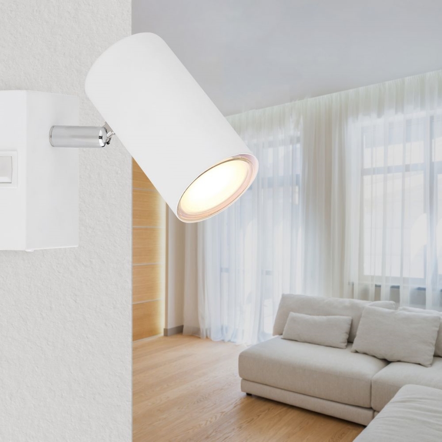 Globo - Spot mural 1xGU10/25W/230V blanc