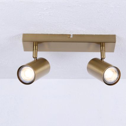 Globo - Spot 2xGU10/35W/230V doré