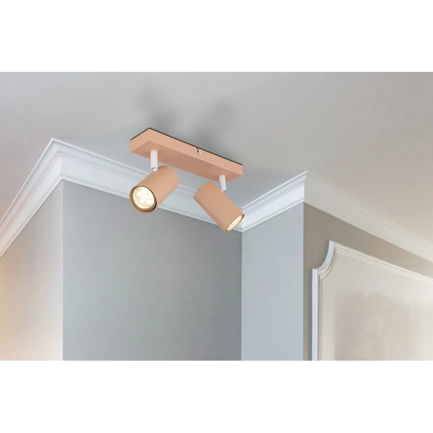 Globo - Spot 2xGU10/25W/230V orange