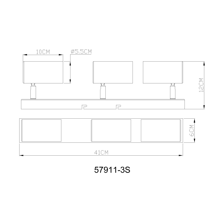 Globo - Luminaire à spots 3xGU10/35W/230V