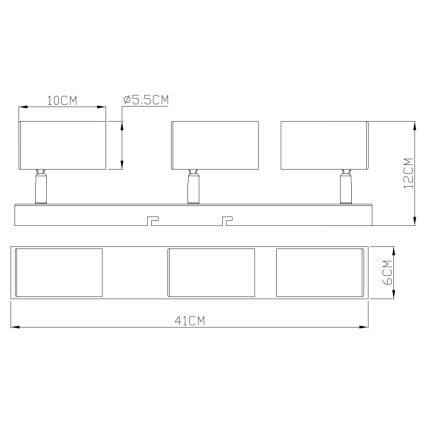 Globo - Spot 3xGU10/35W/230V blanc