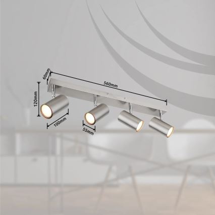Globo - Spot 4xGU10/25W/230V chrome mat