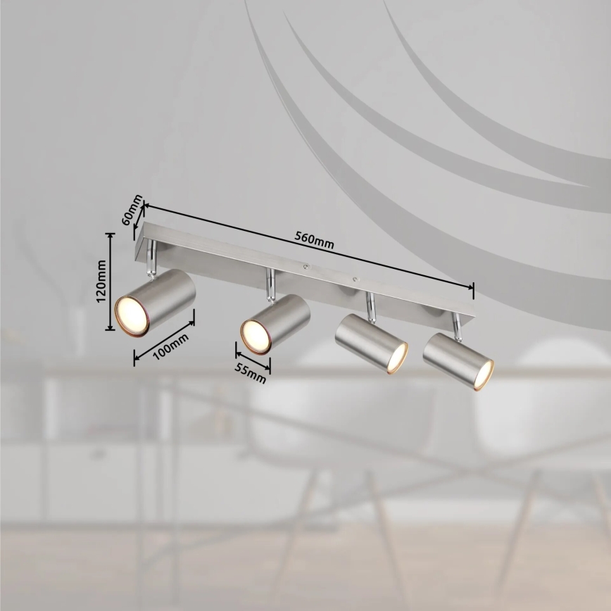 Globo - Spot 4xGU10/25W/230V chrome mat